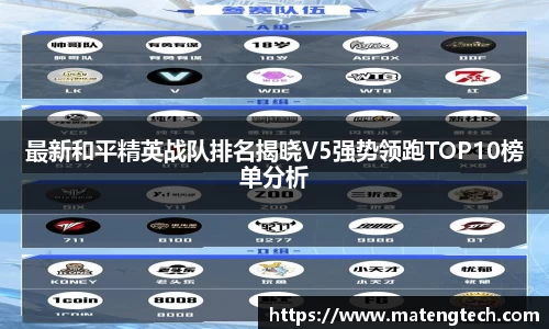最新和平精英战队排名揭晓V5强势领跑TOP10榜单分析